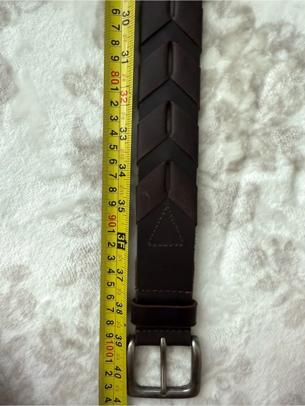 Lucky Brand Braided Woven Leather Belt in Dark Brown
